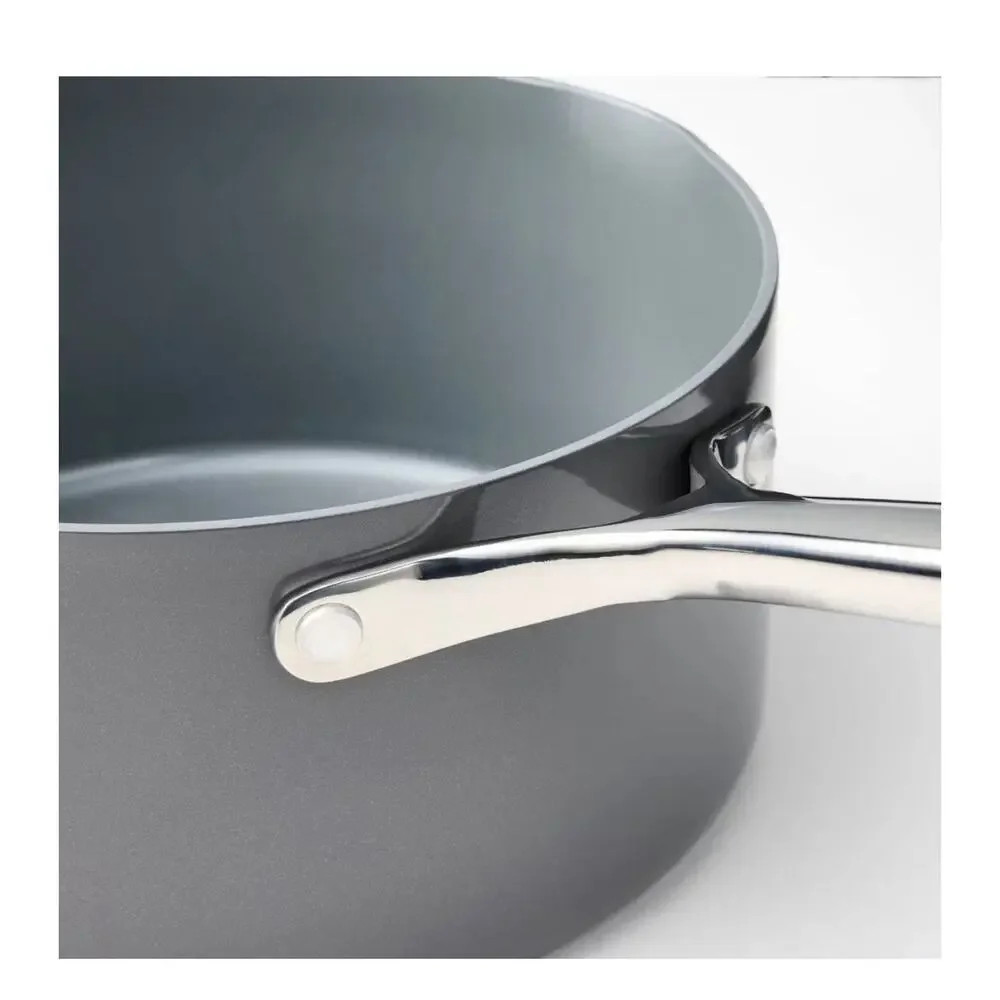 3qt Nonstick Ceramic Coated Aluminum Sauce Pan Dark Gray - Figmint Brand New